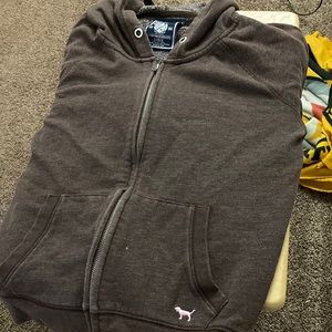 This is a “large” hoodie from Victoria Secret’s Pink.